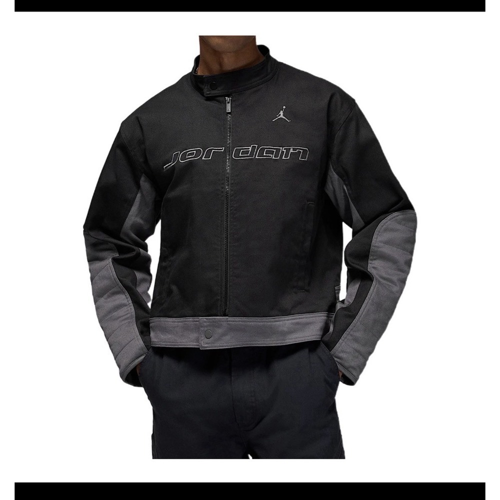 Nike Air Jordan Brooklyn Motorsport Jackets Black HV1048-010 Mens Medium